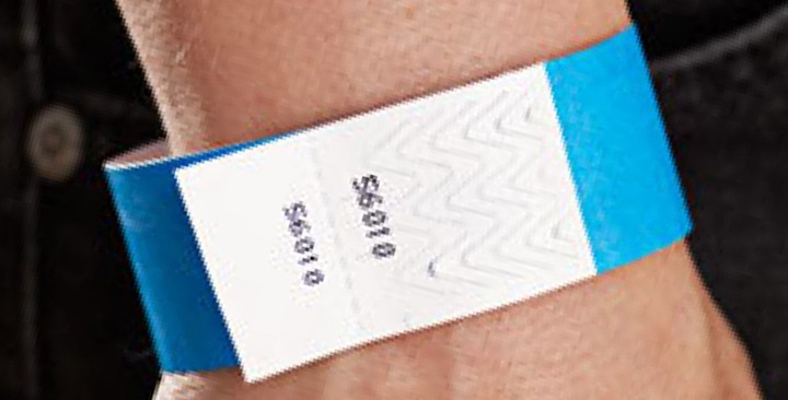 Pulseras de papel Tyvek con numeración doble