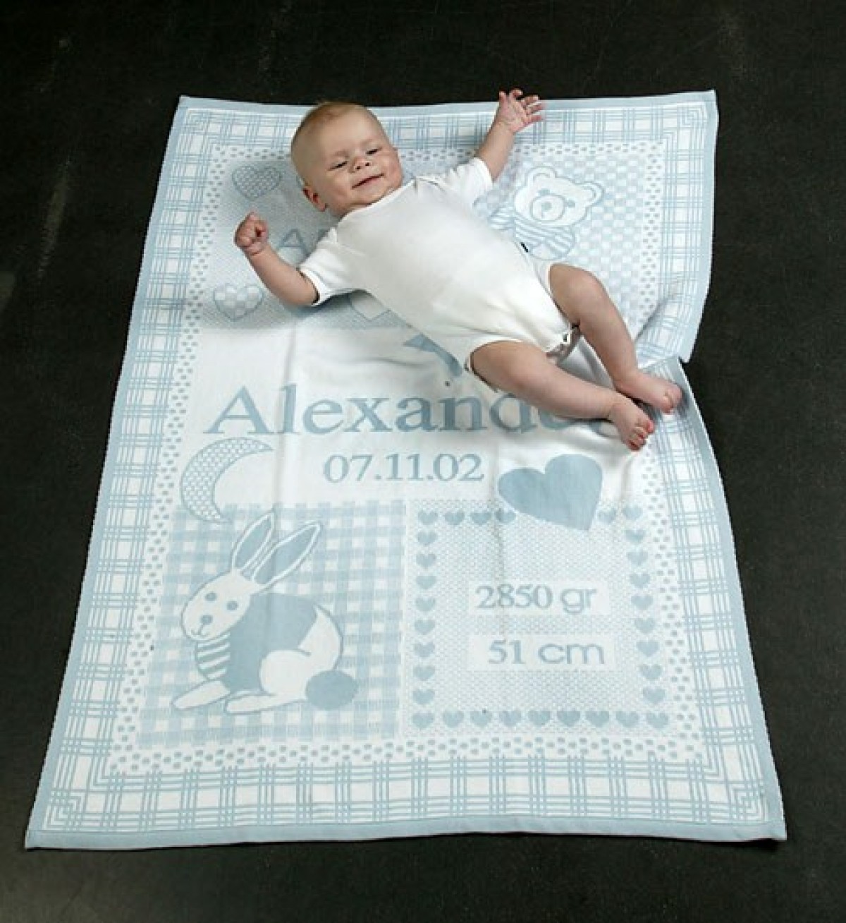 Mantas de bebé personalizadas 100% algodón orgánico