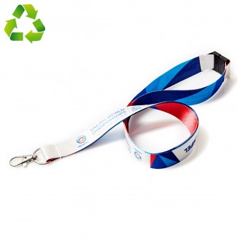 Lanyards sostenibles fabricados con materiales reciclados