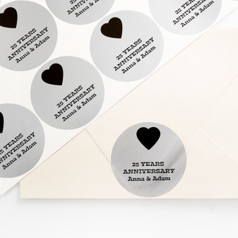 Pegatinas personalizadas en plateado