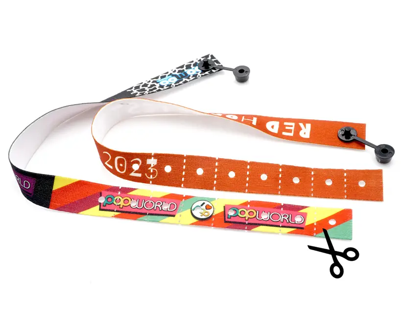 pulseras para festivales con cierre de clic