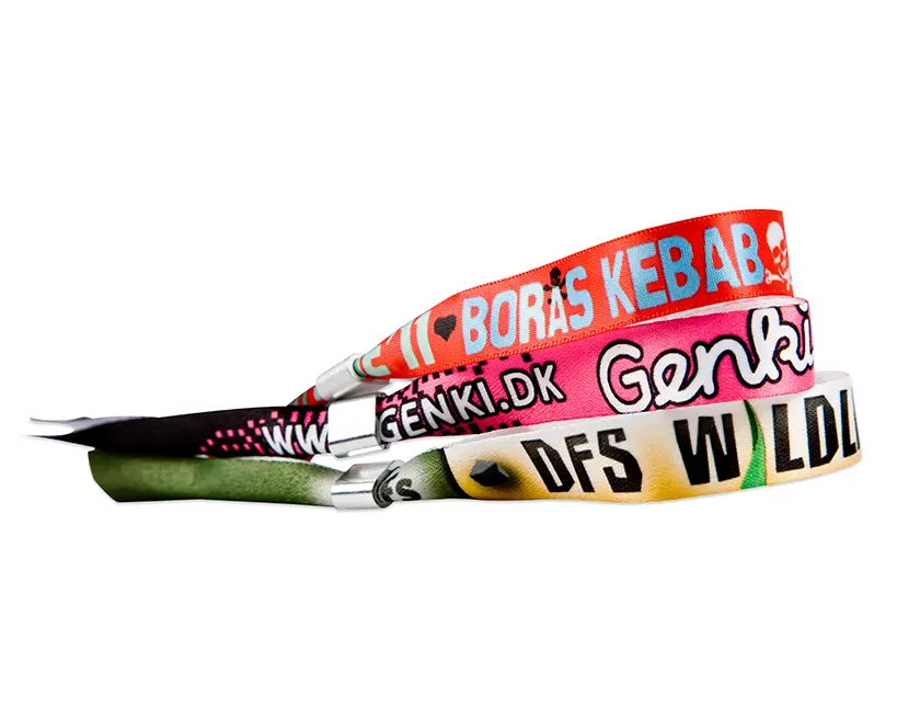 pulseras para festivales con cierre metálico