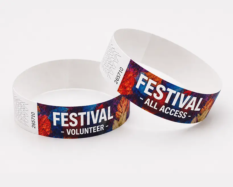 Pulseras de papel impresas - solicita presupuesto