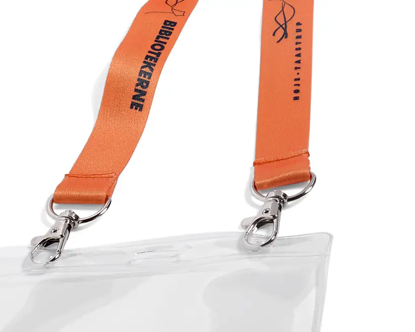 Lanyard con 2 cierres de mosquetón