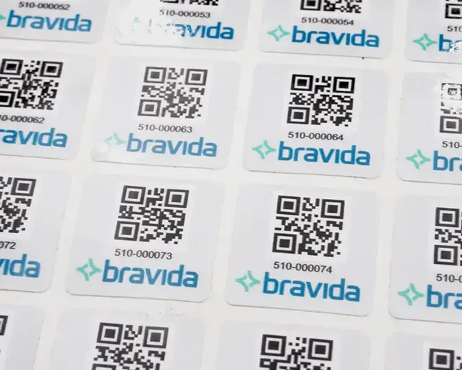 Pegatinas con datos variables