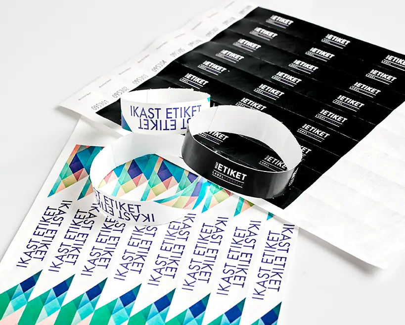 Pulseras de papel impresas