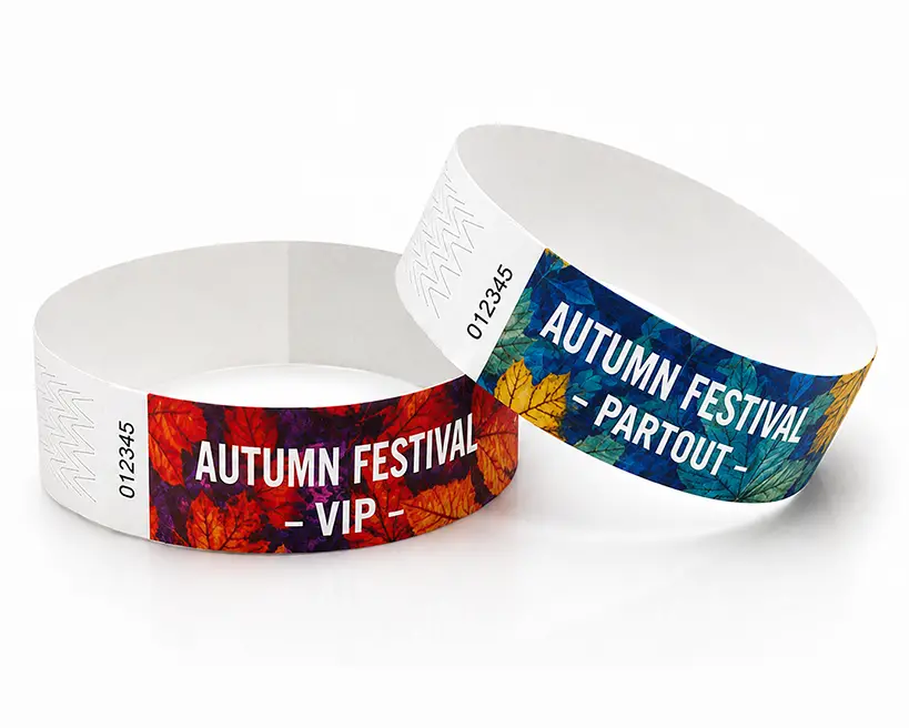 Pulseras Tyvek con diseño