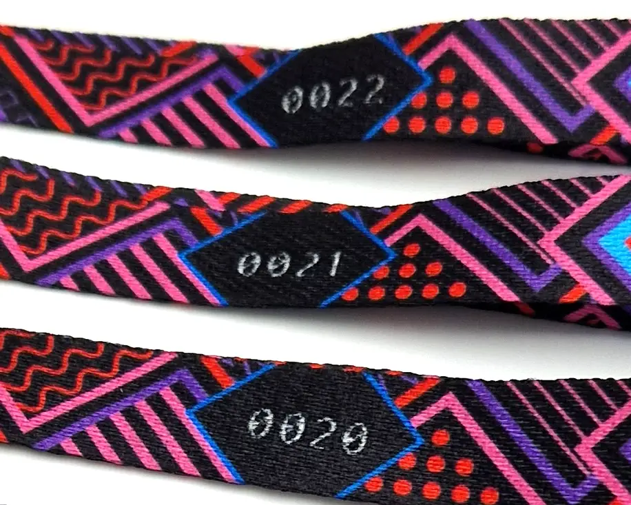 pulseras para festivales con numeración