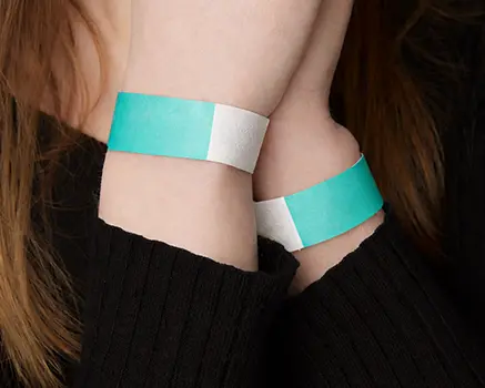 Azul océano Pulseras Tyvek personalizadas