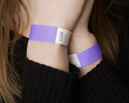 Lavanda Pulseras Tyvek personalizadas