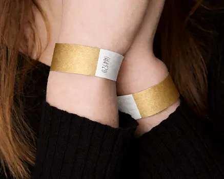 Dorado Pulseras Tyvek personalizadas