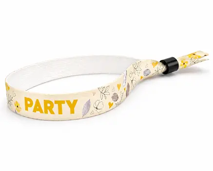Pulseras para festivales amarillas con flores