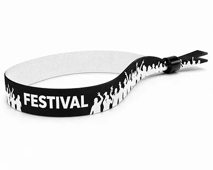 Pulseras para festivales crowd blancas