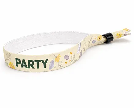 Pulseras para festivales amarillas con narcisos