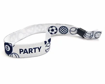Pulseras para festivales con balones azules