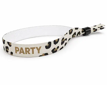 Pulseras para festivales con estampado de leopardo en tonos marrones