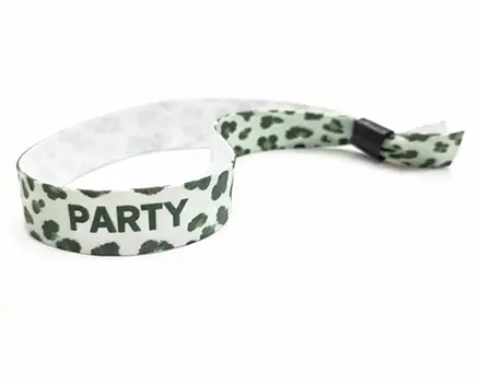 Pulseras para festivales de leopardo verdes