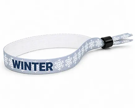 Pulseras para festivales azul claro con copos de nieve