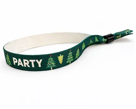 Pulseras para festivales con árboles de Navidad