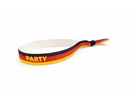 Pulseras para festivales con rayas negras, amarillas y rojas – Alemania