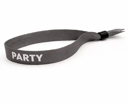 Pulseras para festivales gris oscuro