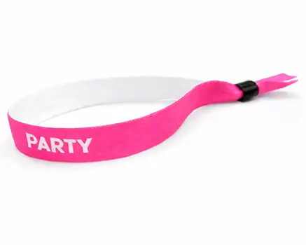 Pulseras para festivales rosa neón