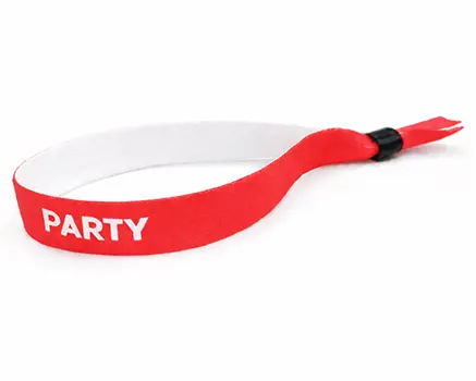 Pulseras para festivales rojo neón