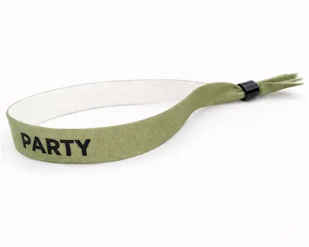 Pulseras para festivales verde apagado
