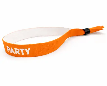 Pulseras para festivales naranja neón